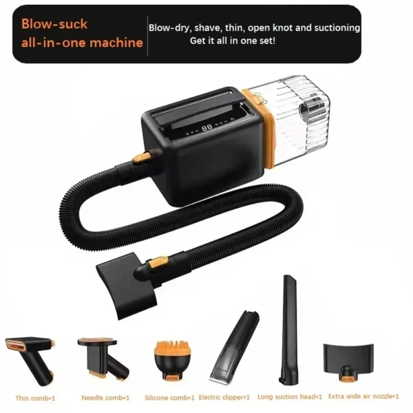 Black Pet Grooming Machine Suction Blowing High Power Easy Use - Image 2