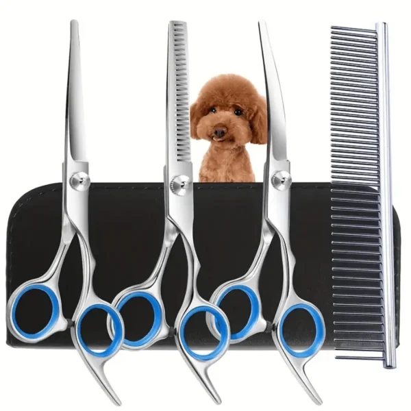 Dog Grooming Kit Professional Scissors Set With Safety Round Tips
