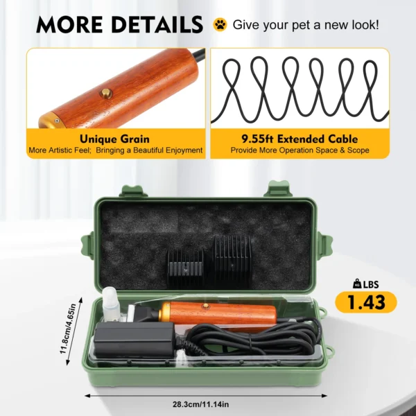Dog Grooming Kit: Portable Electric Clipper for Dogs and Cats - Image 3