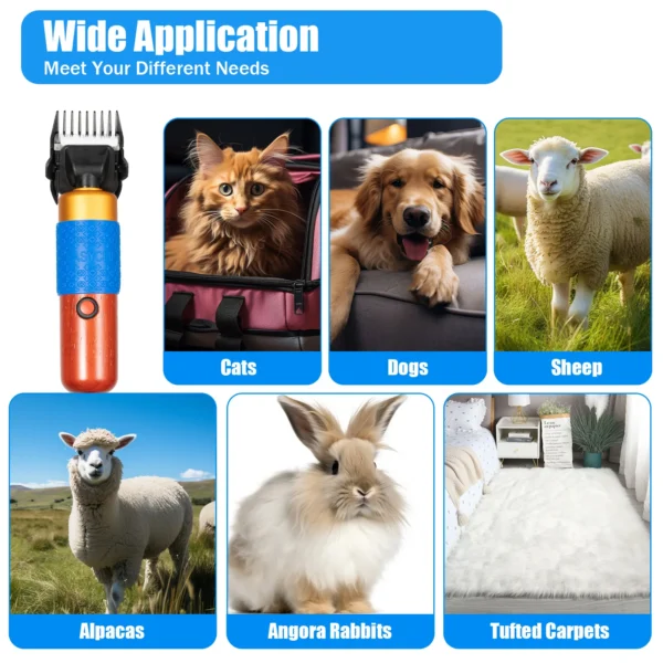 Dog Grooming Kit: Portable Clippers with Low Noise and Replaceable Blade